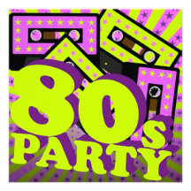 Retro party personliga inbjudan