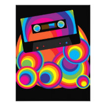 Retro partydesign anpassningsbara inbjudningskort