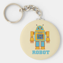 Retro robot nyckelringar
