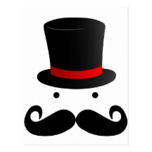 Retro rolig Gent för mustaschMoustacheman Vykort