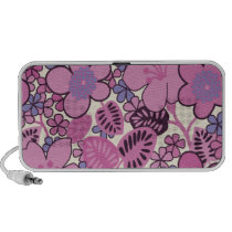 Retro rosa blom- ny OrigAudio Portablehögtalare