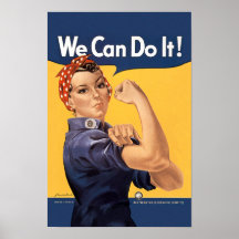 Retro Rosie kan vi göra det Posters