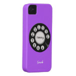 Retro roterande stiltelefonfodral - Violet iPhone 4 Hud
