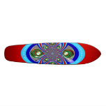 Retro rött vitt blått turntabledesign skateboard decks