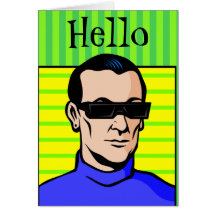 Retro Sci Fi grabb Kort