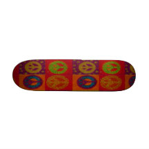 Retro Skateboard för vildfredssymboler~