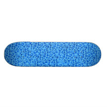 Retro Skateboard för vintageblommablått
