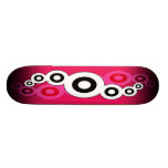 Retro Skateboarddäck för spiral (magenta)