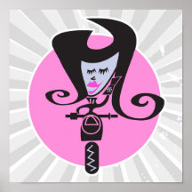 retro sparkcykelbikerchic affischer