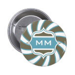 Retro spiral krickachoklad för Monogram - brunt Nål