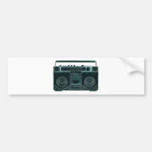 retro stereo- bildekal