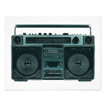 retro stereo- inbjudan