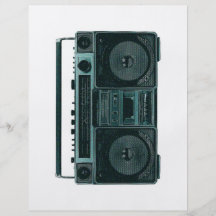retro stereo- reklamblad custom flyer