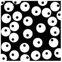 Retro svartvitt cirklar design photo cut outs