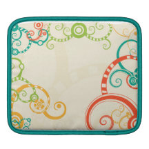 Retro Swirls Sleeve For iPads
