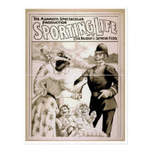 Retro teater för sportsligt liv vykort