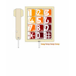Retro telefon - brun T