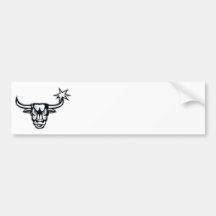 Retro Texas Longhorntjur Bildekaler