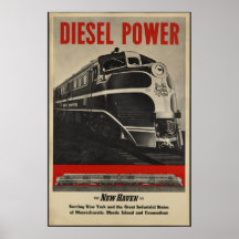Retro tryck för diesel- annons för tågvintage reso