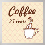 Retro tryck för kaffekonstaffisch
