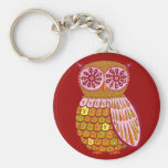 Retro ugglakeychain nyckel ringar
