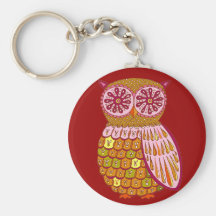 Retro ugglakeychain nyckel ringar