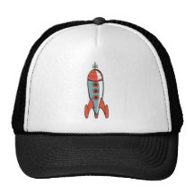 retro utrymmeraket trucker keps