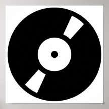 retro vinly rekord print