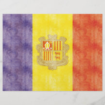 Retro Vintage Andorra Flag Full Color Flyer