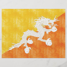 Retro Vintage Bhutan Flag Flyers