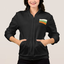 Retro Vintage Bulgaria Flag Printed Jacket