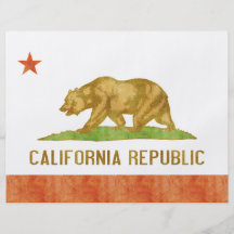 Retro Vintage California Flag Flyer Design