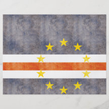 Retro Vintage Cape Verde Flag Flyer Design