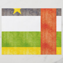 Retro Vintage Central African Republic Flag Flyer Design
