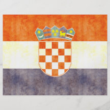 Retro Vintage Croatia Flag Flyer