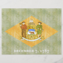 Retro Vintage Delaware Flag Flyer
