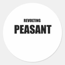 revoltingpeasantblktxt klistermärke