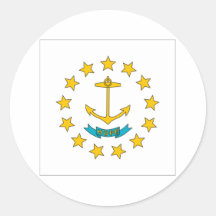 Rhode - öFLAGGAinternationell Rund Klistermärke