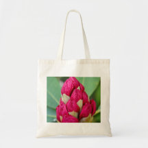 Rhododendrons i knopptoto hänger lös tygkasse