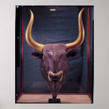 Rhyton i forma av en tjur huvud, posters