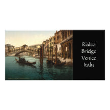 Rialto överbryggar I, Venedig, italien Anpassade Foto Kort