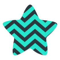 Rich mint and black chevron stripes pattern. klistermärken