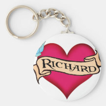 Richard - beställnings- hjärtatatueringT-tröja & g Nyckel Ring