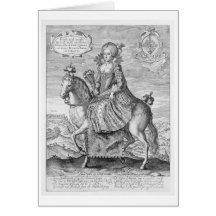 Rid- porträtt av Anne av Danmark (1574-1619) Kort
