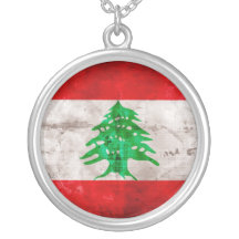 Riden ut Libanon flagga Skräddarsydda Halsband