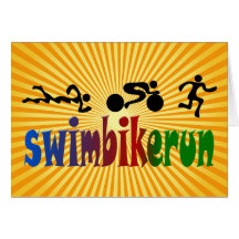 Riklig design för TRI för Triathlonsimmacykel SVAR Hälsningskort