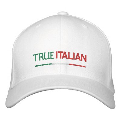 Riktig Italienare-Italienare flagga Broderade Baseball Kepsar