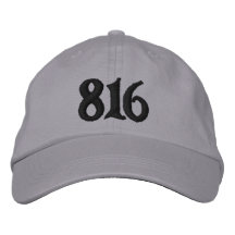 Riktnumret för Kansas City riktnummer 816 (eller a Broderade Baseball Kepsar