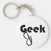 Rimmed exponeringsglas Keychain för Geek Horn Nyckelringar