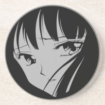 Rina silverManga flicka Underlägg För Glas